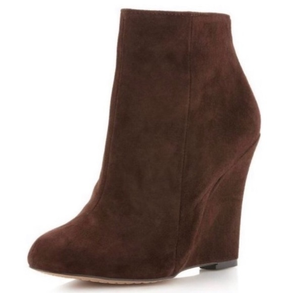 Sam Edelman wedge boots Wilma Brown Suede platform chelsea ankle Bootie sz 10 - Picture 13 of 15
